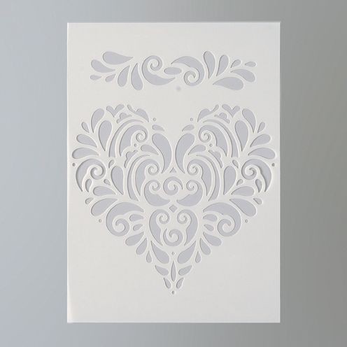 Efco Stencil - Heart (Approx 21cm x 15cm)