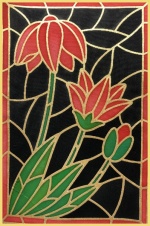 Stained Glass Oriental Design Card