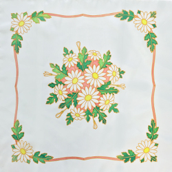 Ponge 5 Gutta printed square neckerchief 55x55cm - DAISY Design