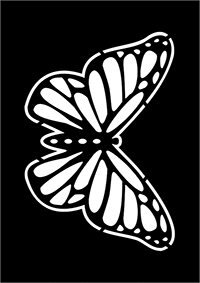 Silkcraft A4 Mylar Stencil - Butterfly