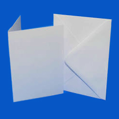 Anitas Pack of 25 - A5 White card and envelope (240gsm)  210 x 149mm