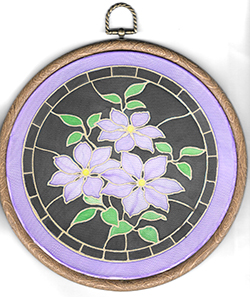 Clematis 18cm Suncatcher