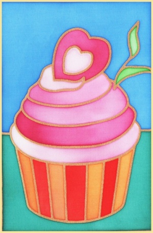 Cupcake with heart Design Card