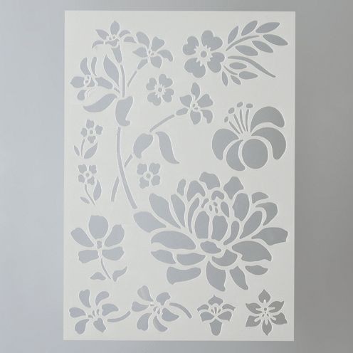 Efco Stencil - Blossoms (Approx 21cm x 15cm)