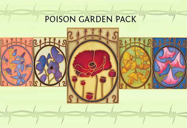Pack of 5 Assorted  Gutta Outlines - Poison Garden Pack