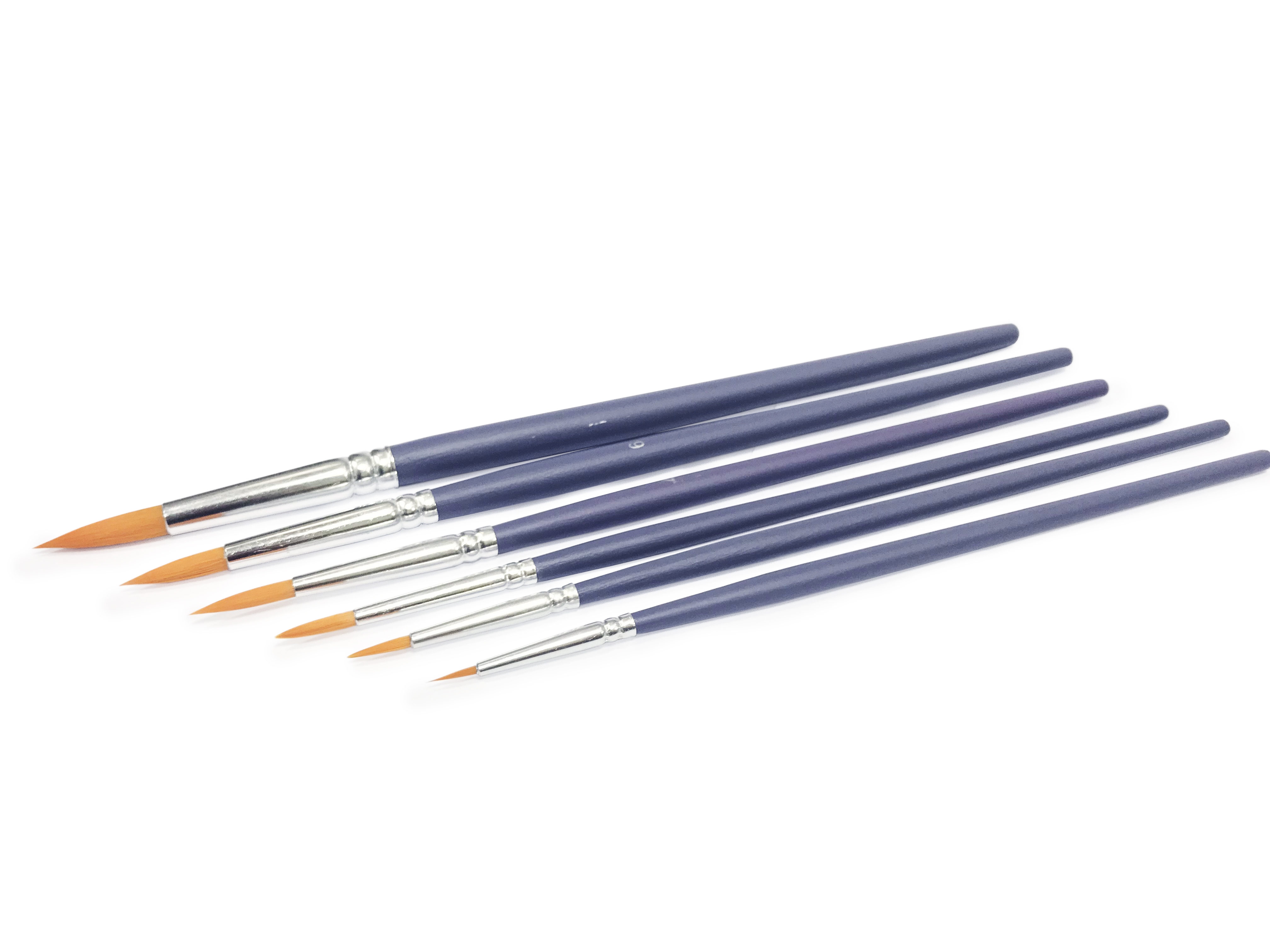 Pack of 6 pebeo brushes  sizes 000,0,2,4,6,8
