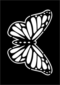 Silkcraft A4 Mylar Stencil - Butterfly