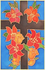 Easter Flower Cross Design Card