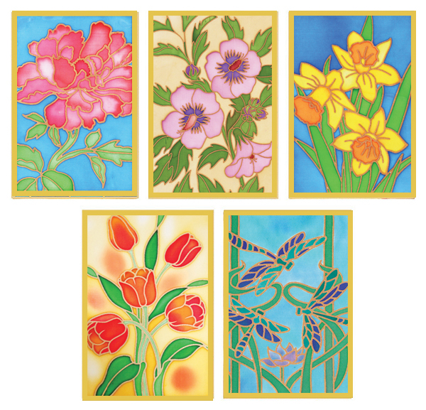 Pack of 5 Assorted Gutta Outlines - Daffodil Pack
