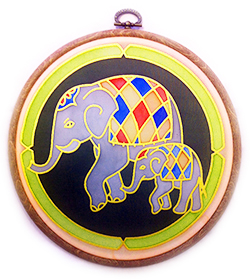Indian Elephant 18cm Suncatcher