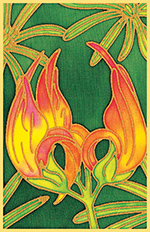 Parrots Beak Flower Design Card