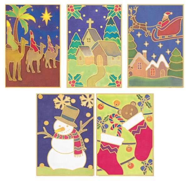 Pack of 5 Assorted Gutta Outlines - Yuletide Pack -!!!! NEW!!!!