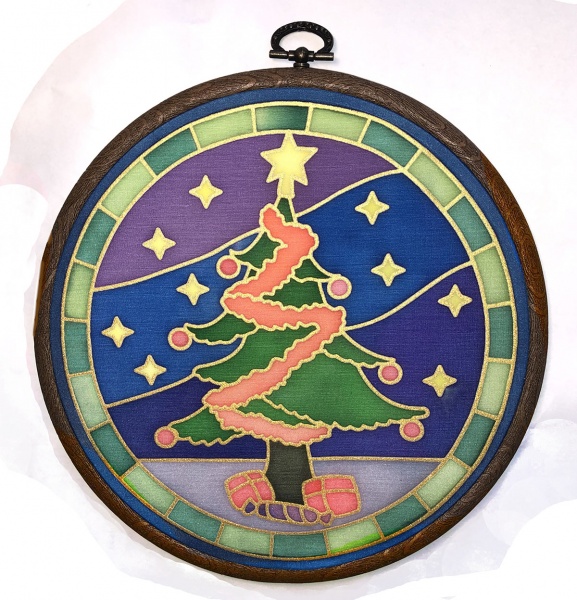 Xmas Tree 18cm Suncatcher