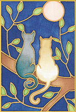 Cats and Moon Design Card