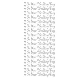 On Your Wedding Day Silver Self Adhesive Stickers