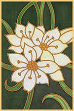 White Rain Lily Design Card